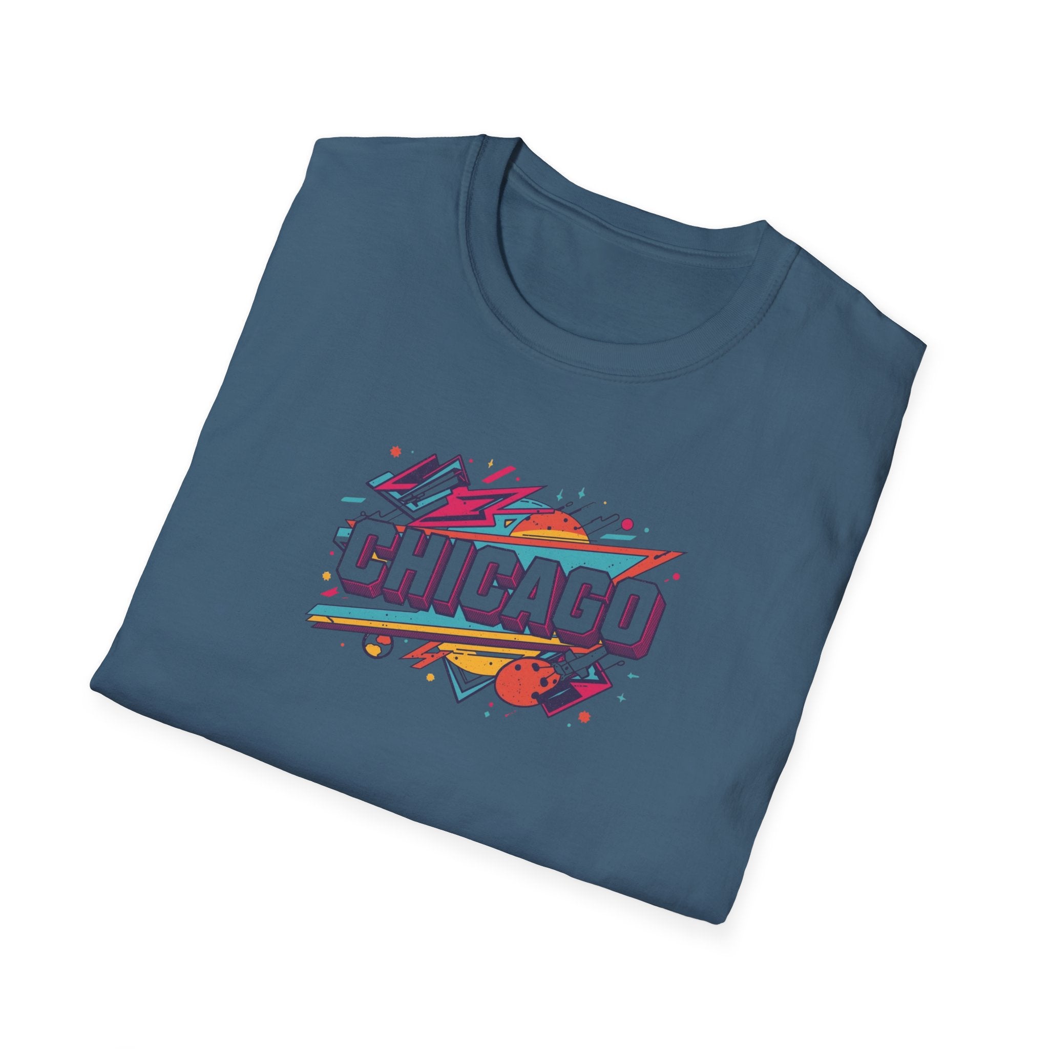 Chicago Retro Graphic T-Shirt | City Pride, Colorful Urban Badge