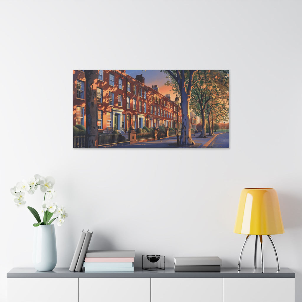 Dublin Merrion Square - Georgian Townhouses — Urban Street Sunset Wall Art