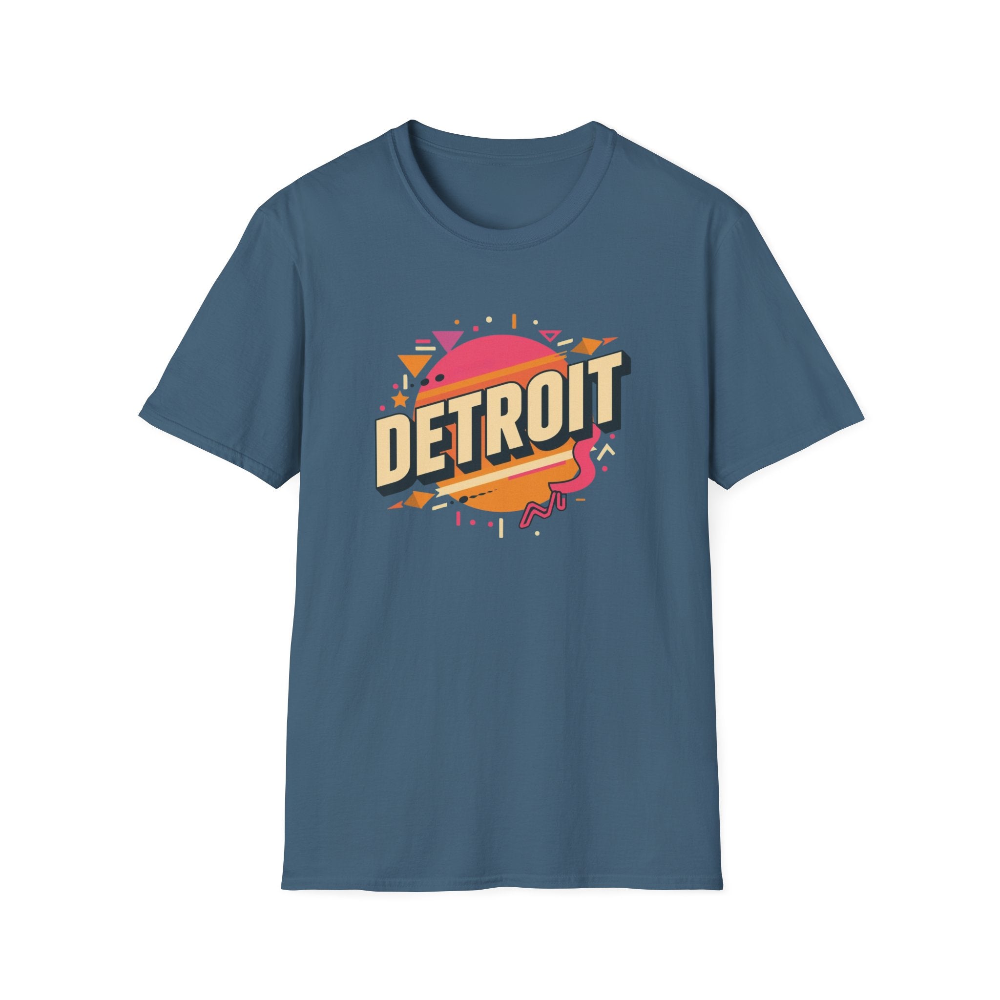 Detroit Retro Sunset T-Shirt — Vintage City Typography Tee