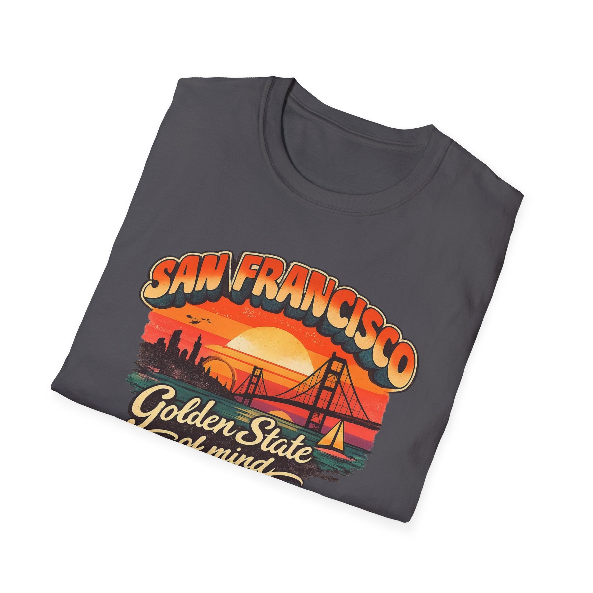 San Francisco Golden State T-Shirt — 'Golden State of Mind' Retro Sunset Tee