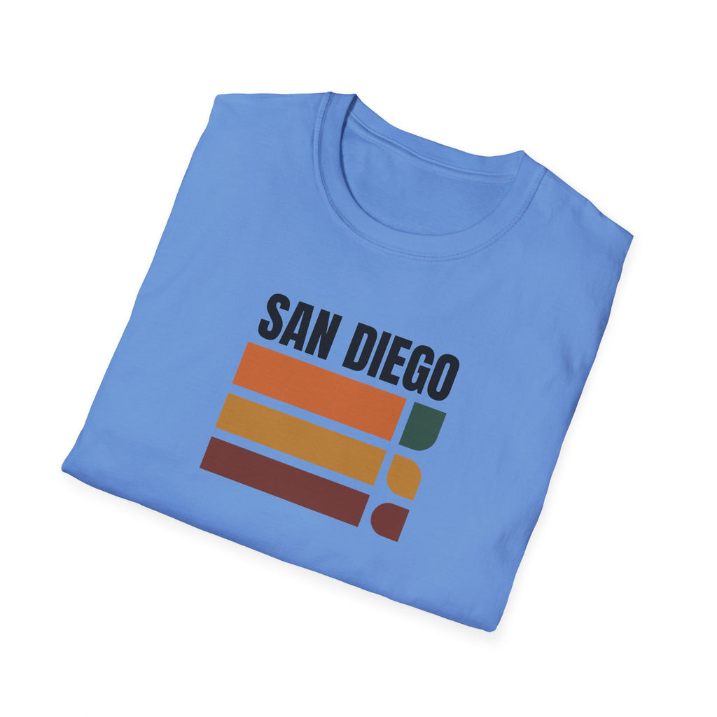 San Diego Retro Stripes T-Shirt | Vintage City Graphic