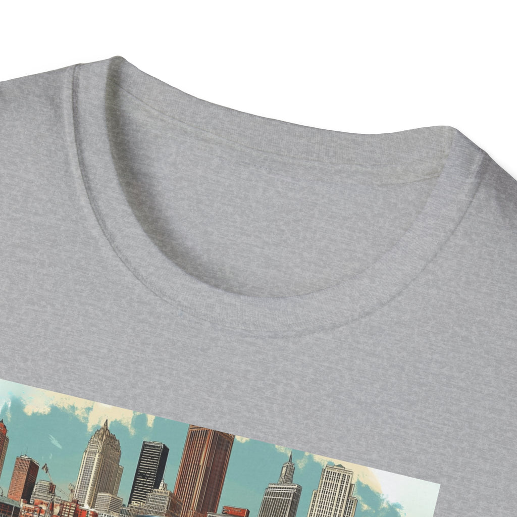 Detroit Classic Car Tee | Detroit skyline vintage graphic T-Shirt