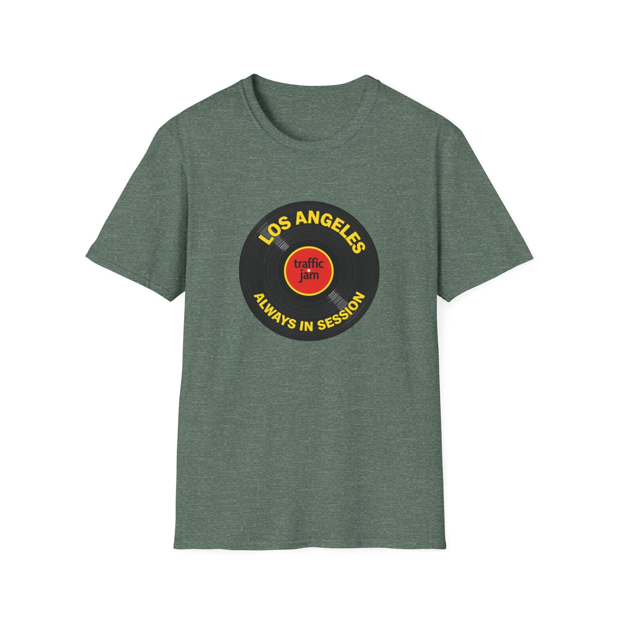 T-Shirt — Los Angeles Traffic Jam Vintage Record Design (“Always In Session”)