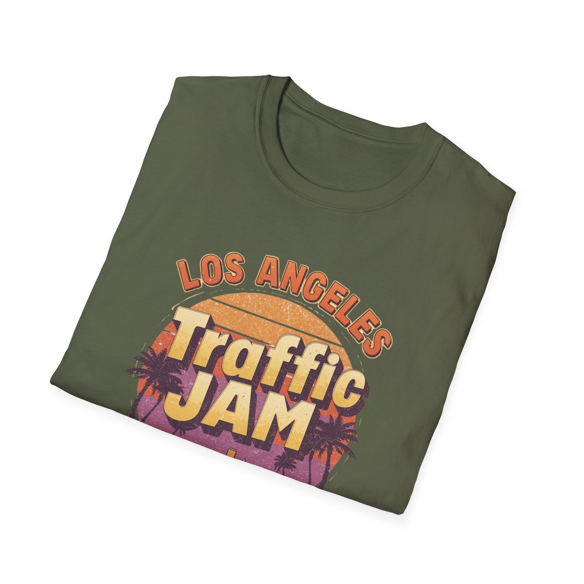 Traffic Jam T-Shirt — "Los Angeles Traffic Jam: Always In Session" Retro Sunset Tee