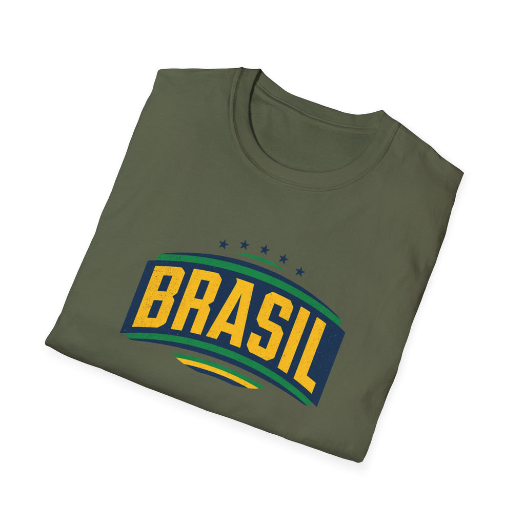 Brasil Retro Arch T-Shirt | Brazilian Flag Colors, Soccer Pride