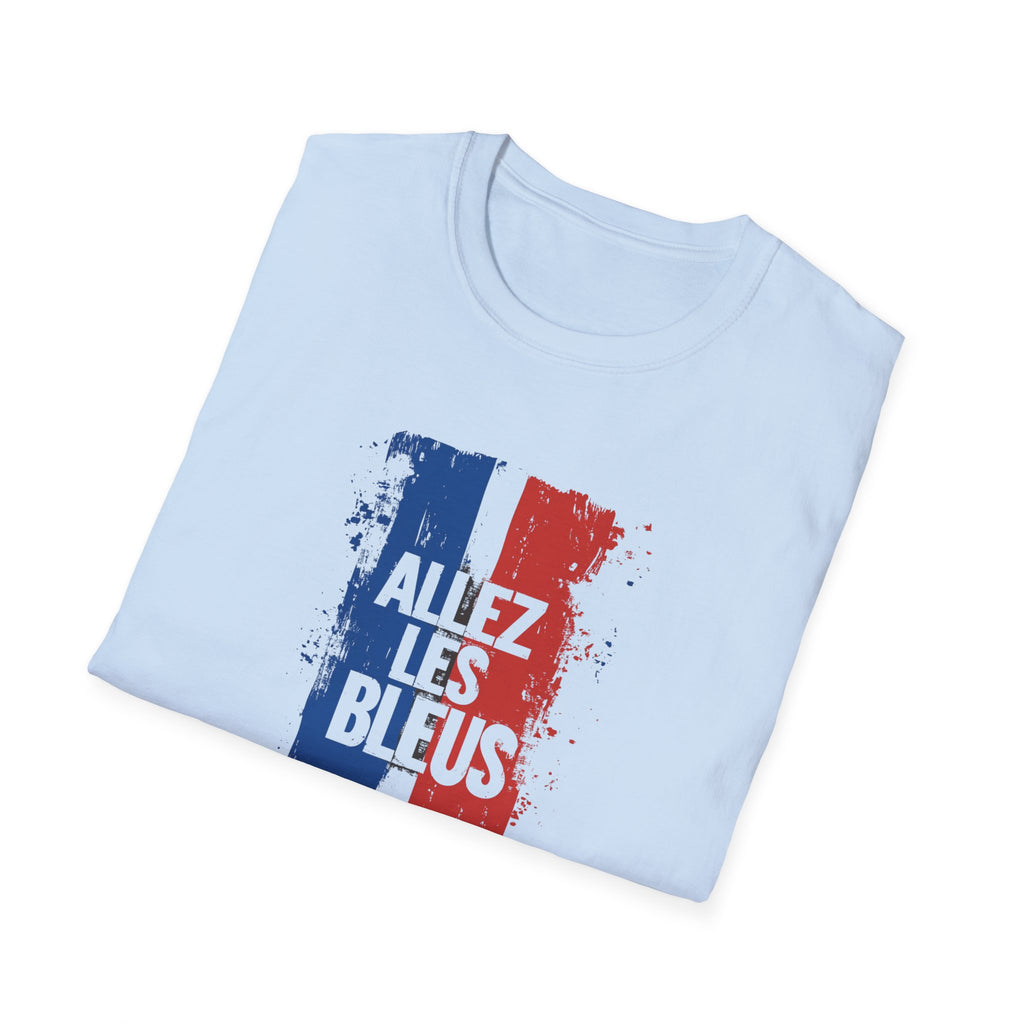 Allez Les Bleus T-Shirt | French Flag Grunge Football Soccer Shirt