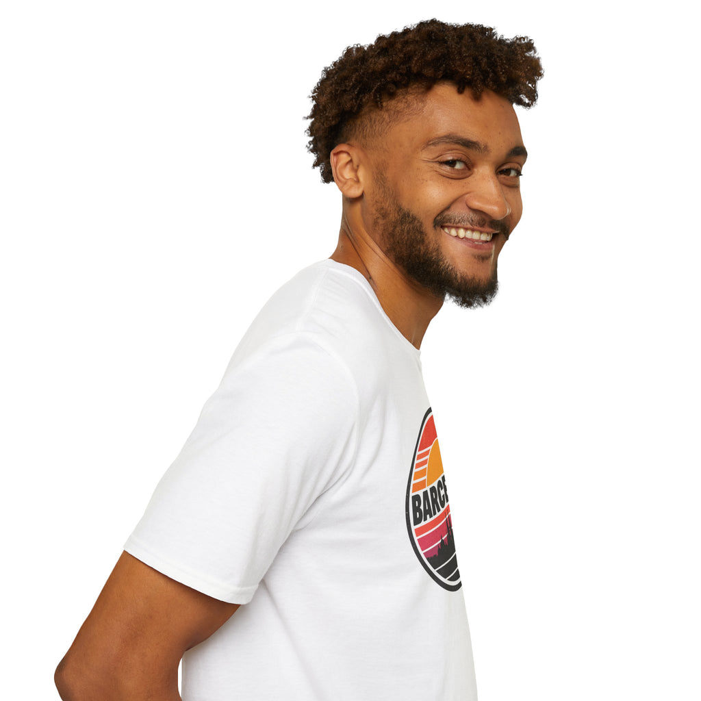 Barcelona Sunset T-Shirt — Retro Skyline Graphic Tee
