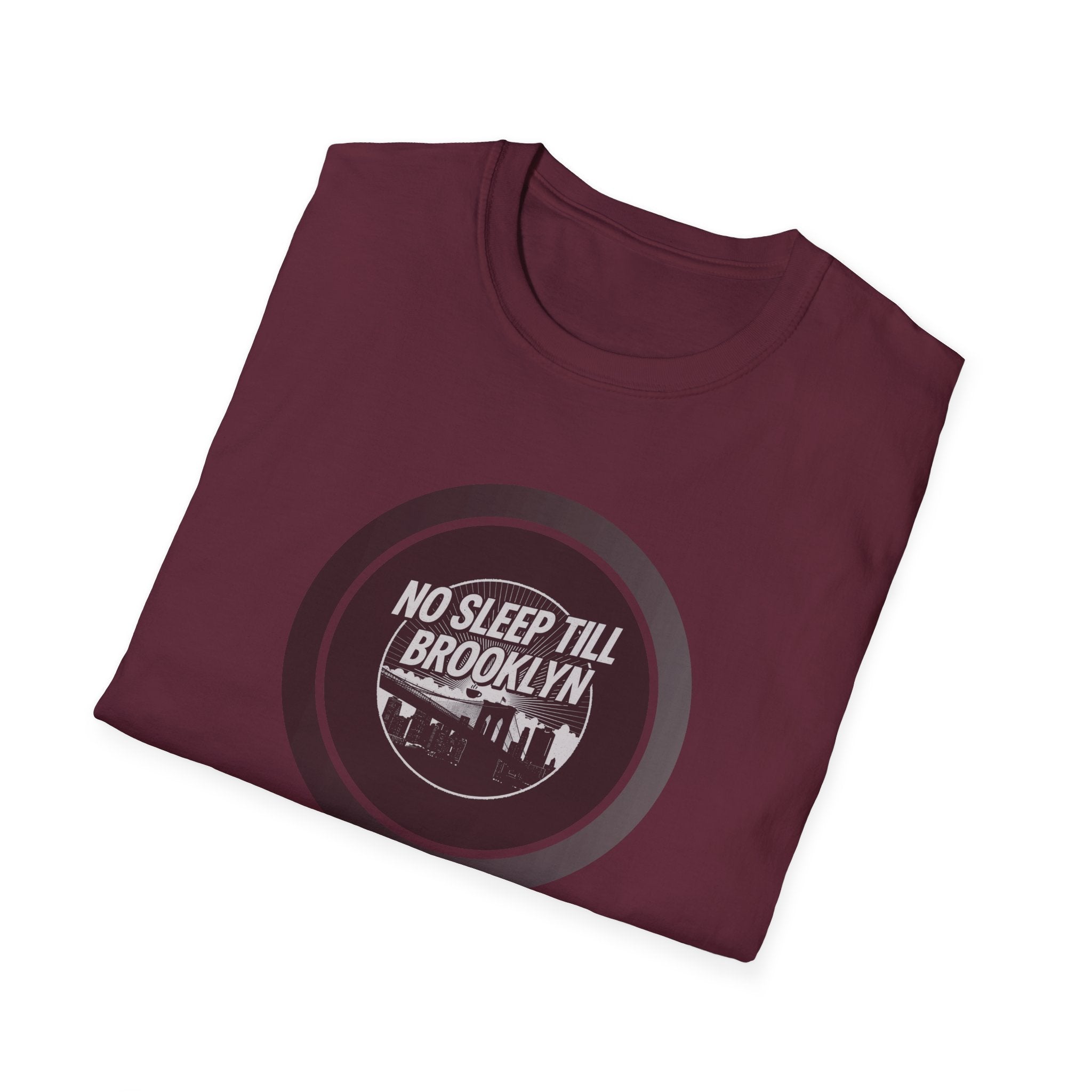 No Sleep Till Brooklyn T-Shirt | Retro NYC Skyline Circle Logo