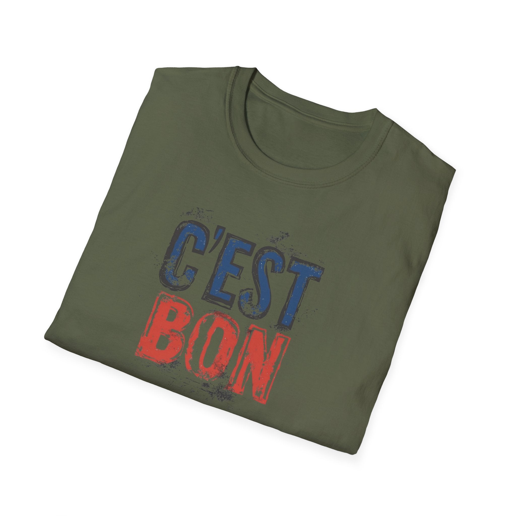 C'est Bon distressed French flag lettering T-Shirt | France graphic tee