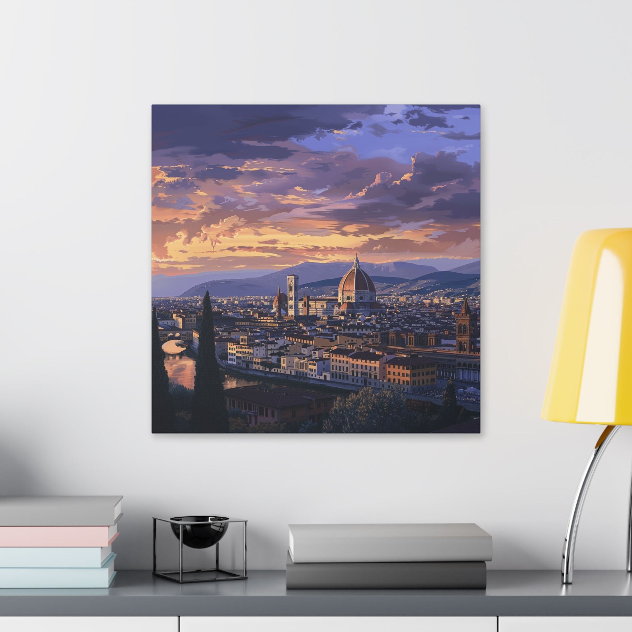 Florence Sunset Canvas Print — Classic Stretched Wall Art