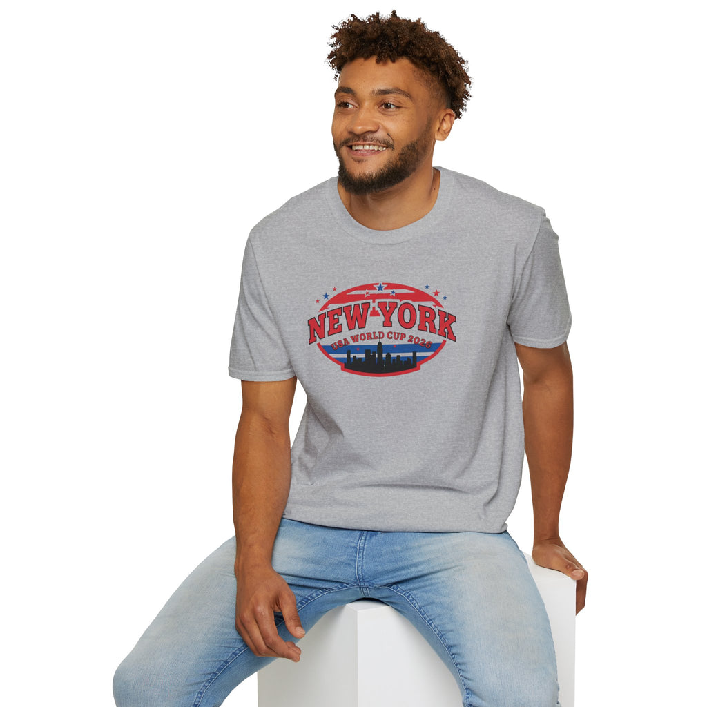 New York World Cup 2026 T-Shirt — Vintage Skyline Soccer Tee