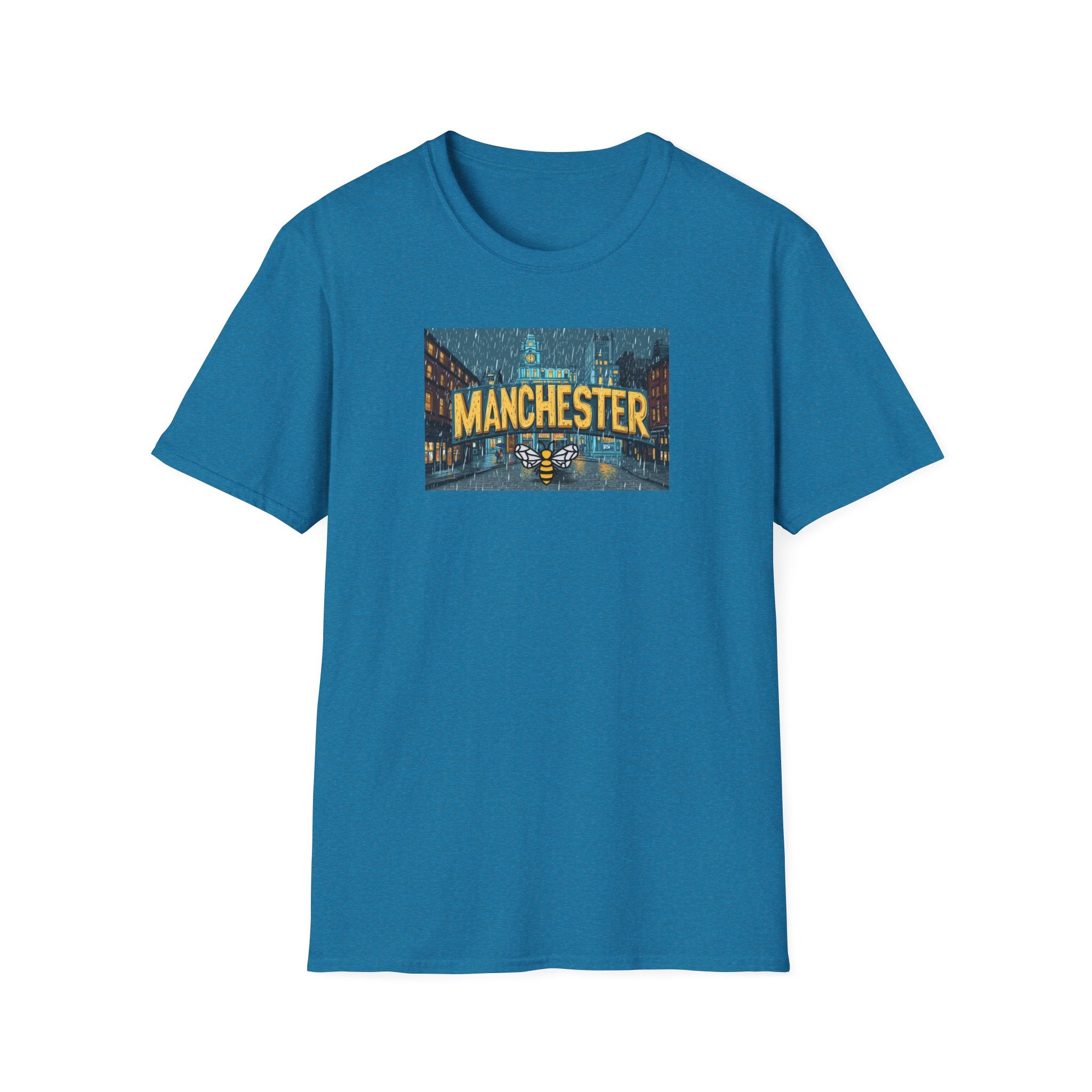 Manchester City Street Scene T-Shirt | Retro Skyline Tee