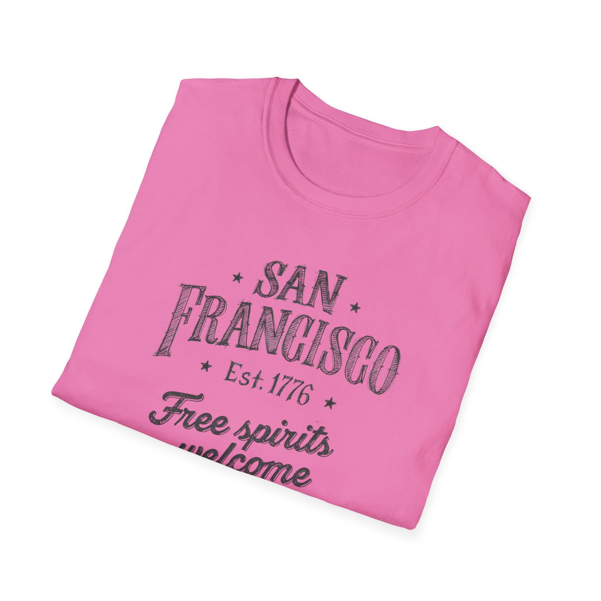 San Francisco T-Shirt – "Free Spirits Welcome" Vintage City Tee