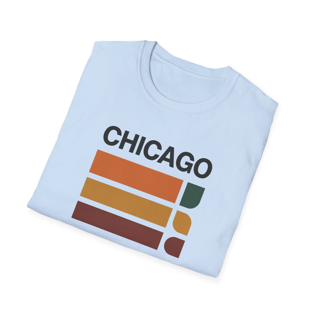 Chicago Retro Stripes T-Shirt | Vintage City Typography