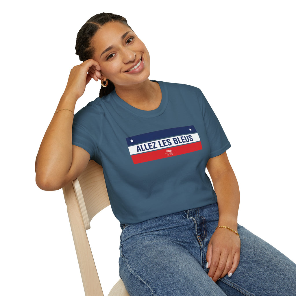 T-Shirt — Allez Les Bleus French Flag Soccer Supporter Tee