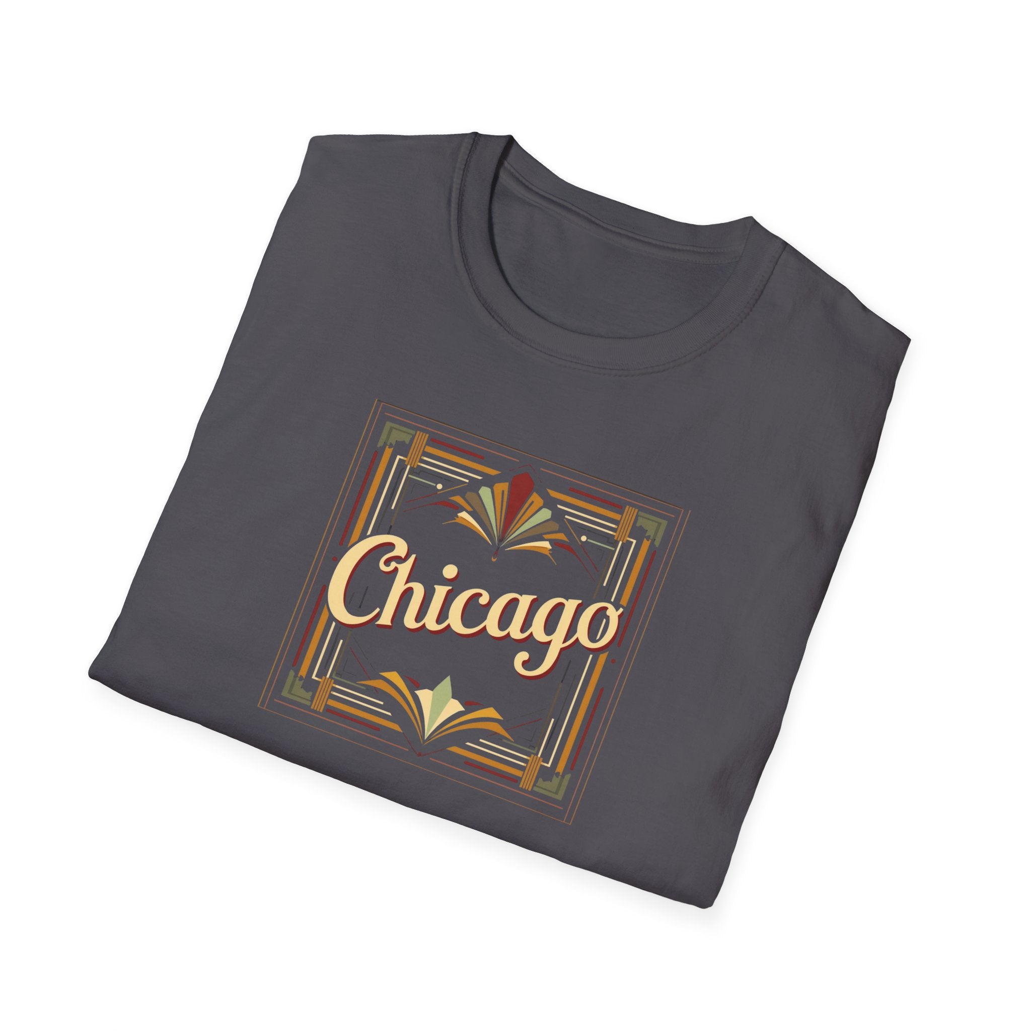 Chicago Art Deco Script T-Shirt | Vintage City Typography
