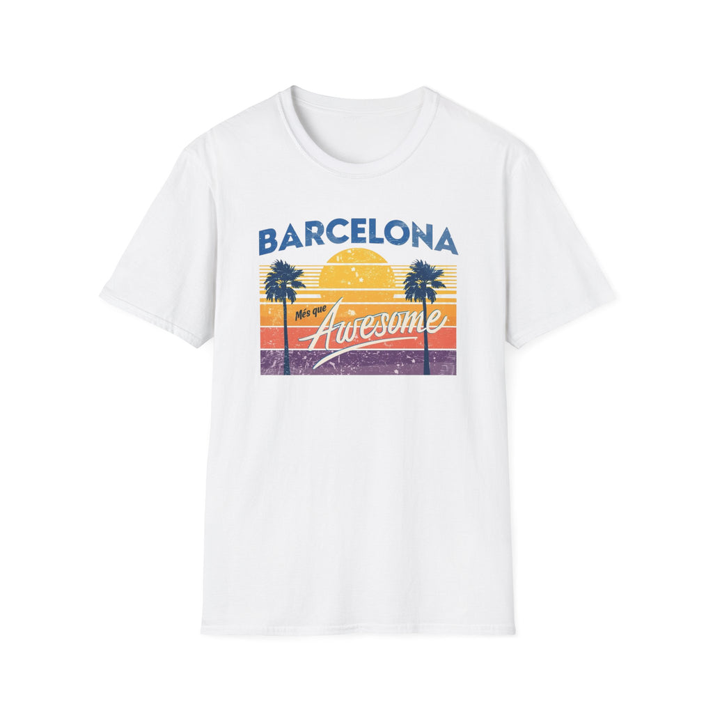 Barcelona Awesome Retro Sunset T-Shirt