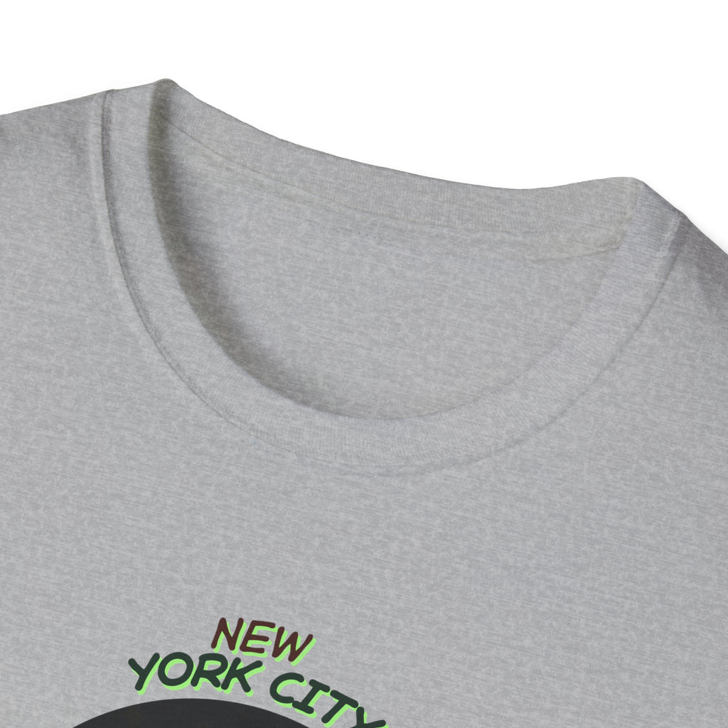New York City Concrete Jungle T-Shirt | Skyline Silhouette, Green Badge