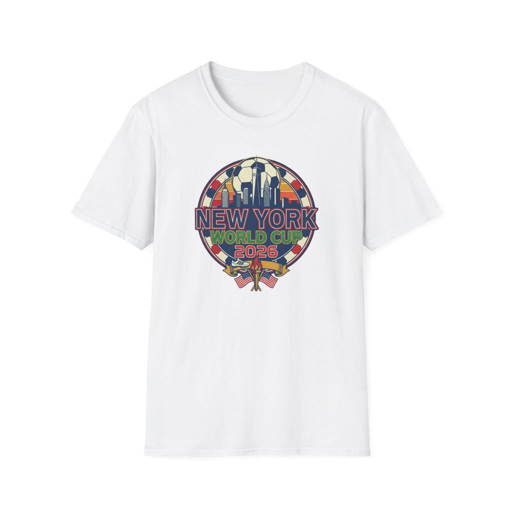 New York World Cup 2026 T-Shirt — Retro City Skyline Soccer Tee