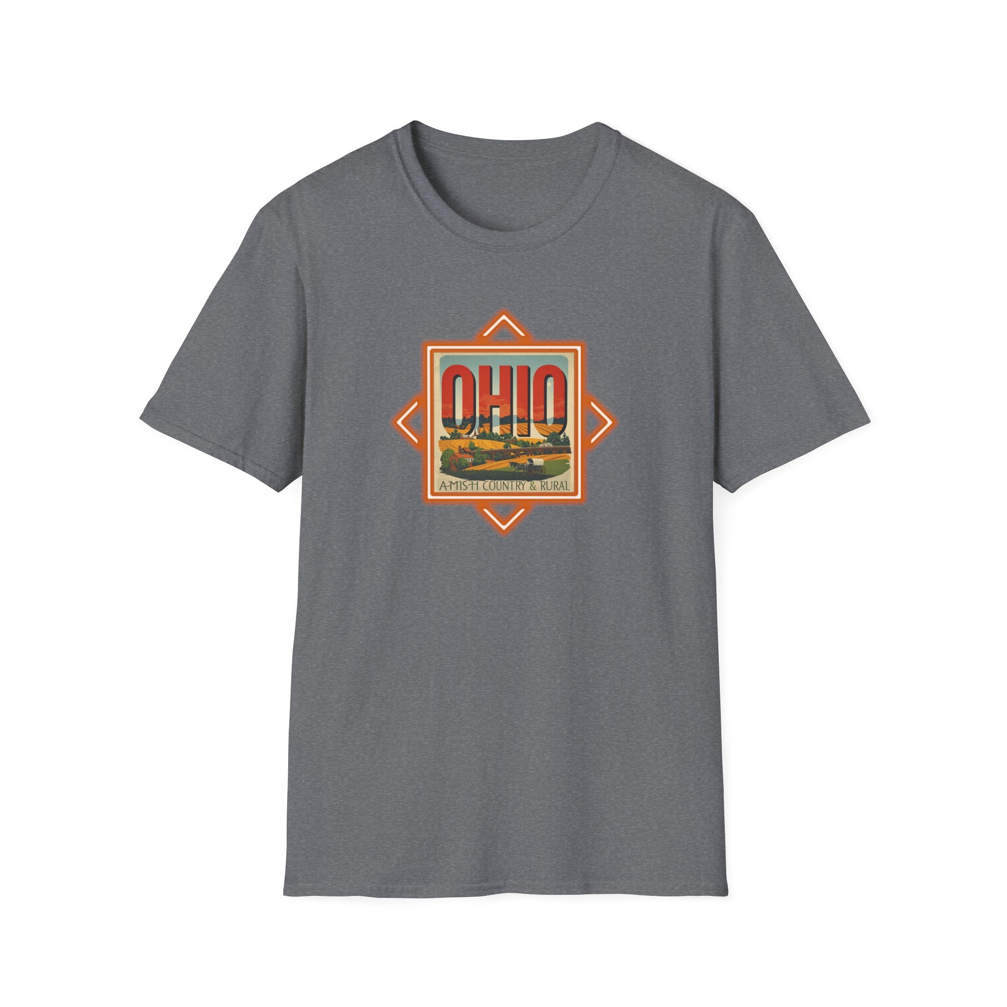 Ohio Vintage Travel Badge T-Shirt | Scenic State Skyline Tee