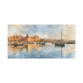 Barcelona Harbor Sunrise Canvas
