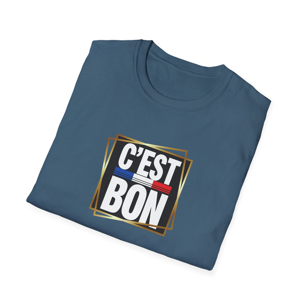 C'EST BON T-Shirt | French Phrase Graphic Tee, Bold Typographic Design