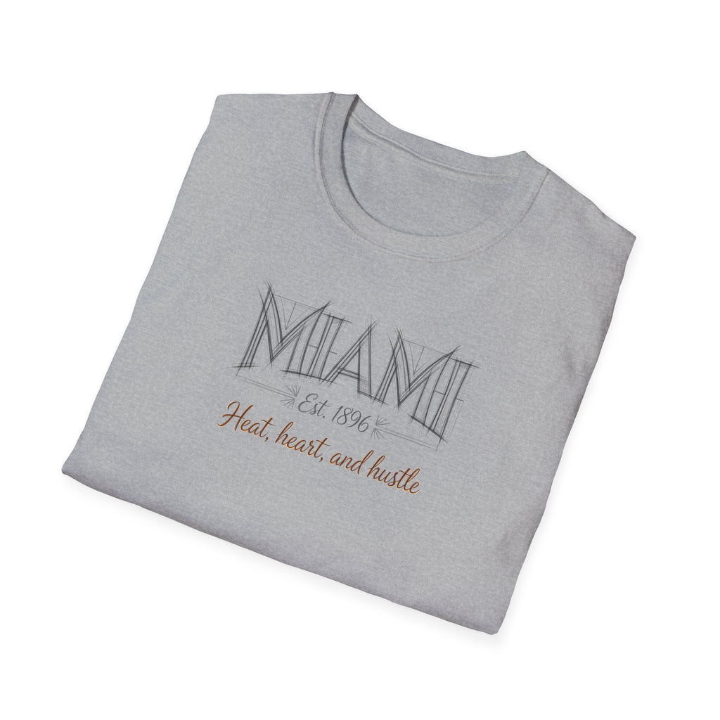 Miami FL 305 Vintage Retro T-Shirt — Heart, Hustle and Hustle City Tee