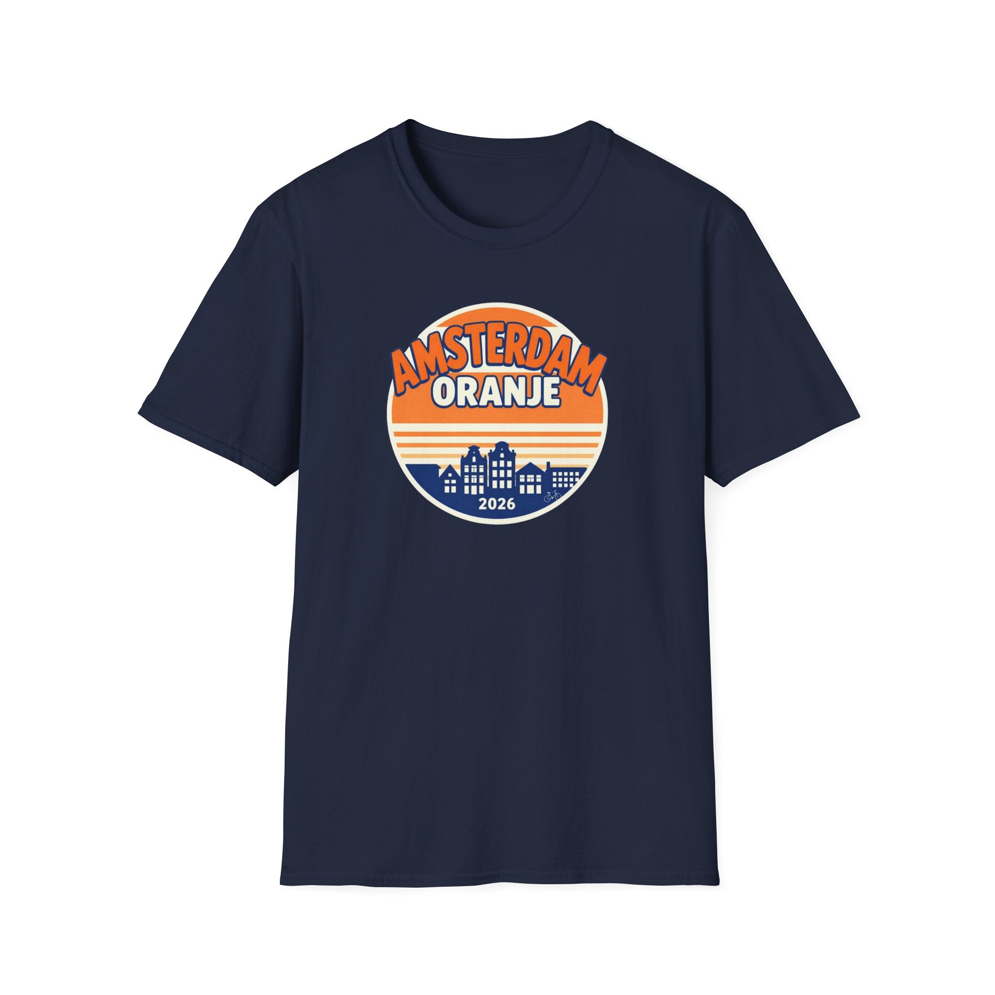 Amsterdam Oranje Vintage Skyline T-Shirt — 2026 Dutch Pride Tee