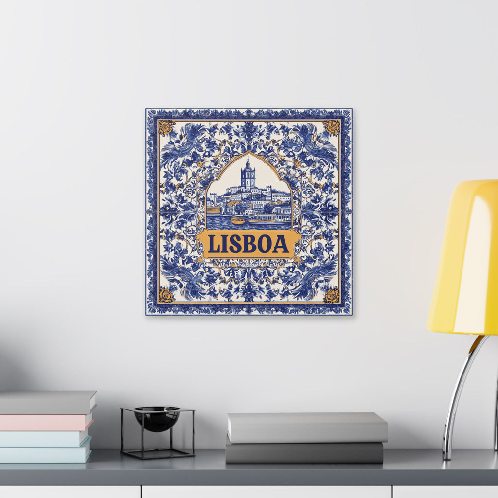 Lisboa Decorative Canvas — Portuguese Azulejo Wall Art