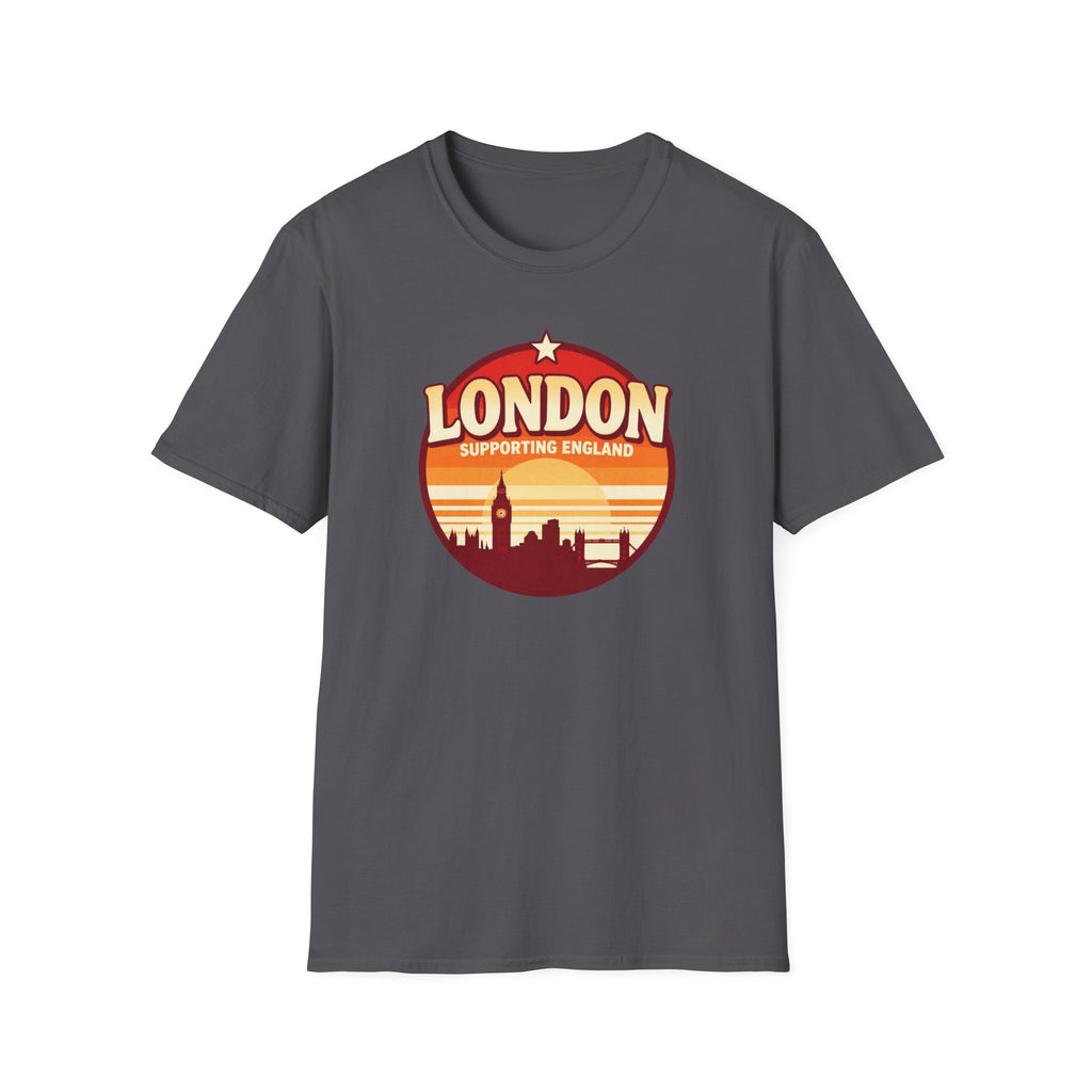 London Skyline T‑Shirt — Supporting England Retro Sunset Graphic