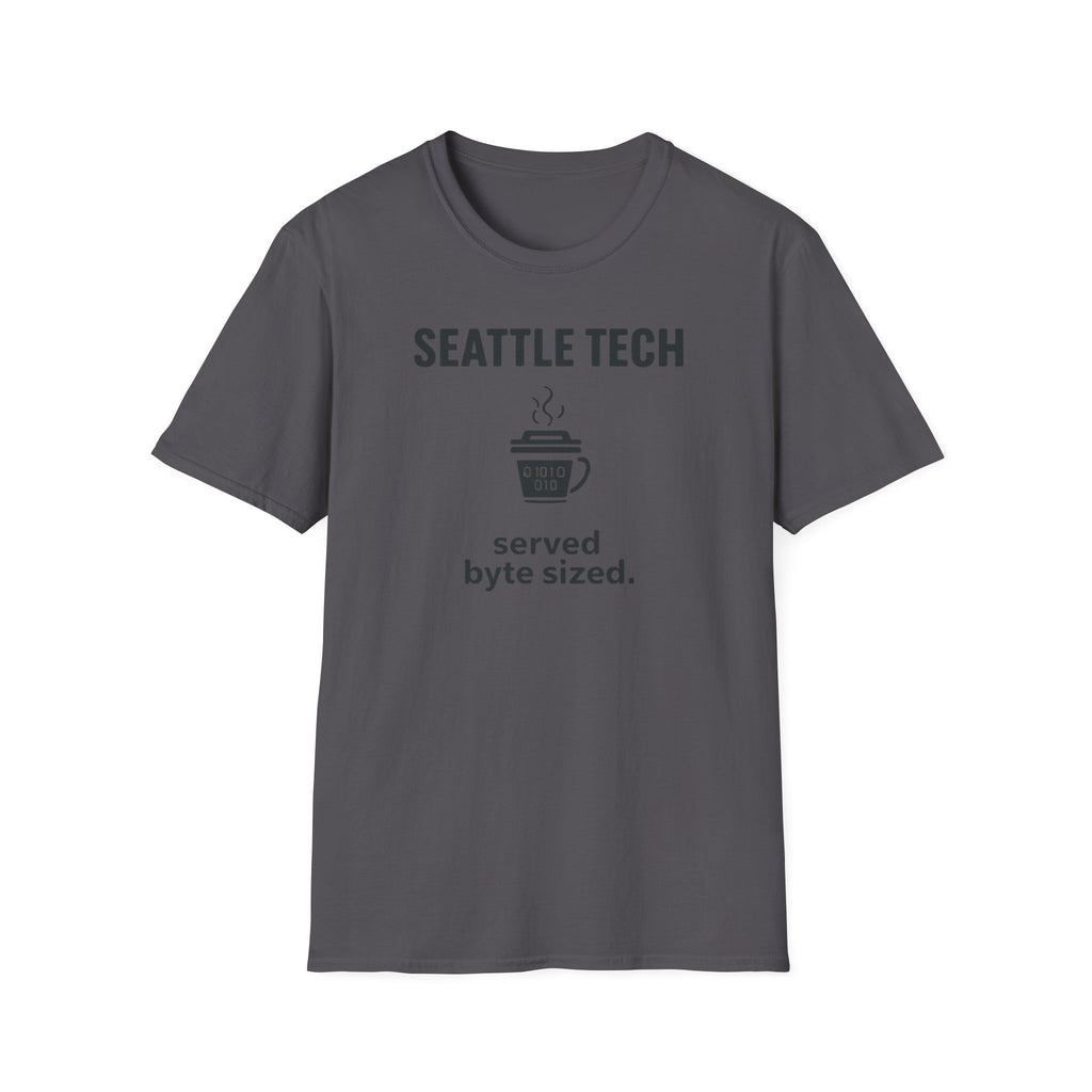 Seattle Tech T-Shirt — "Served Byte Sized" Coffee Cup Design