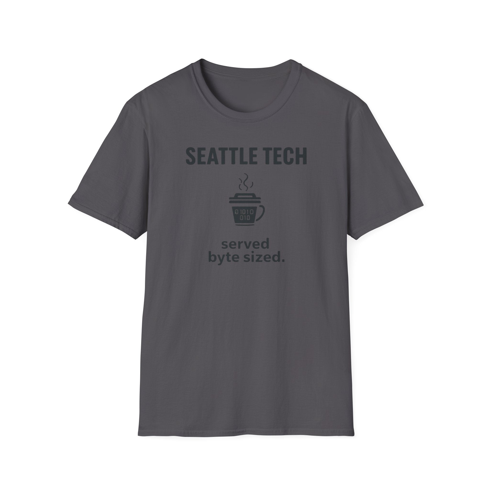 Seattle Tech T-Shirt — "Served Byte Sized" Coffee Cup Design