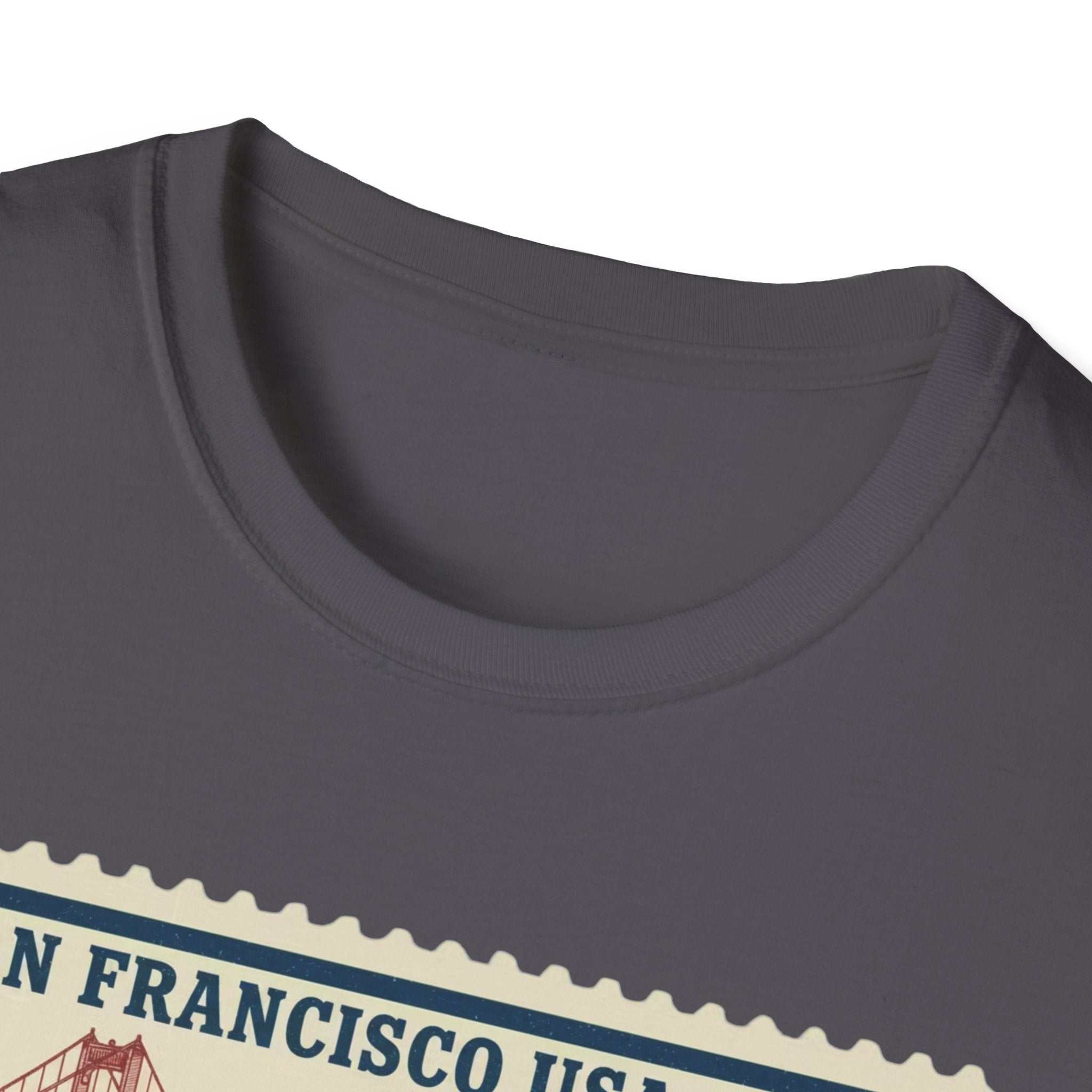 San Francisco 2026 Golden Gate Stamp T-Shirt — Vintage Soccer Postage Design