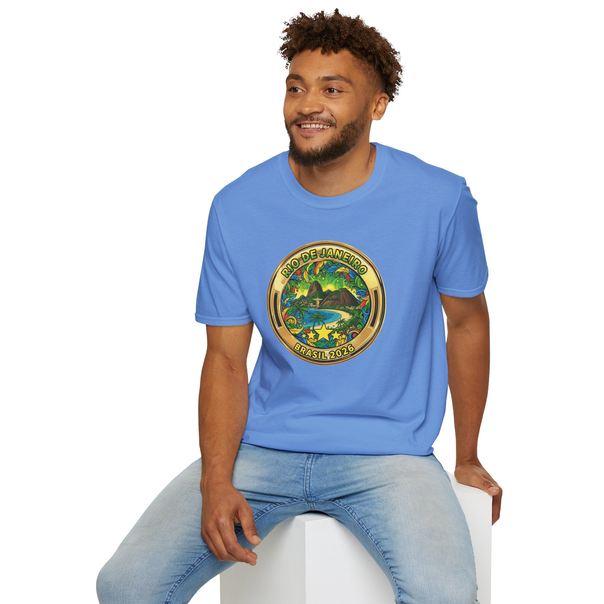 Rio de Janeiro Brazil Travel T-Shirt World Cup 2026 — Vintage Tropical Beach Badge