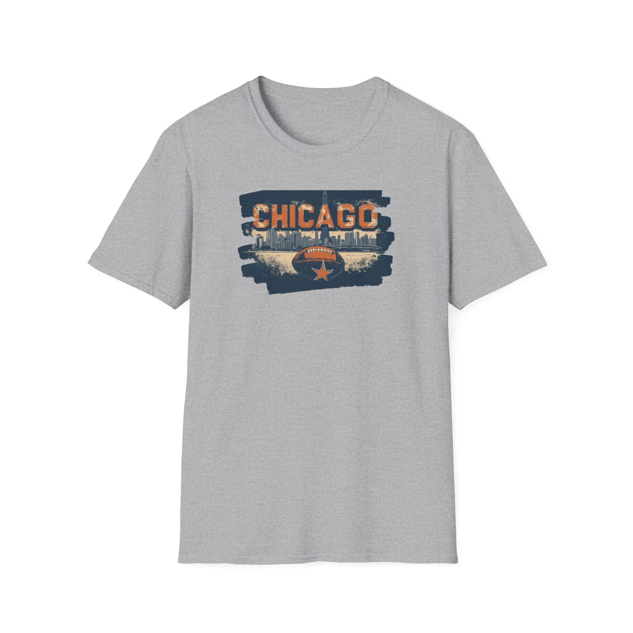 Chicago Skyline Distressed T-Shirt | Cityscape, Retro Star