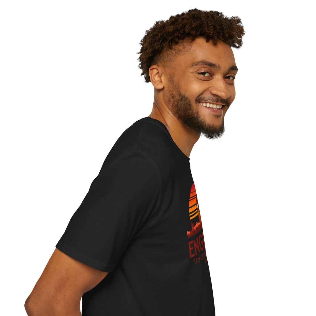 England Skyline World Cup 2026 T‑Shirt — "England It's Coming Home" Retro Sunset Tee