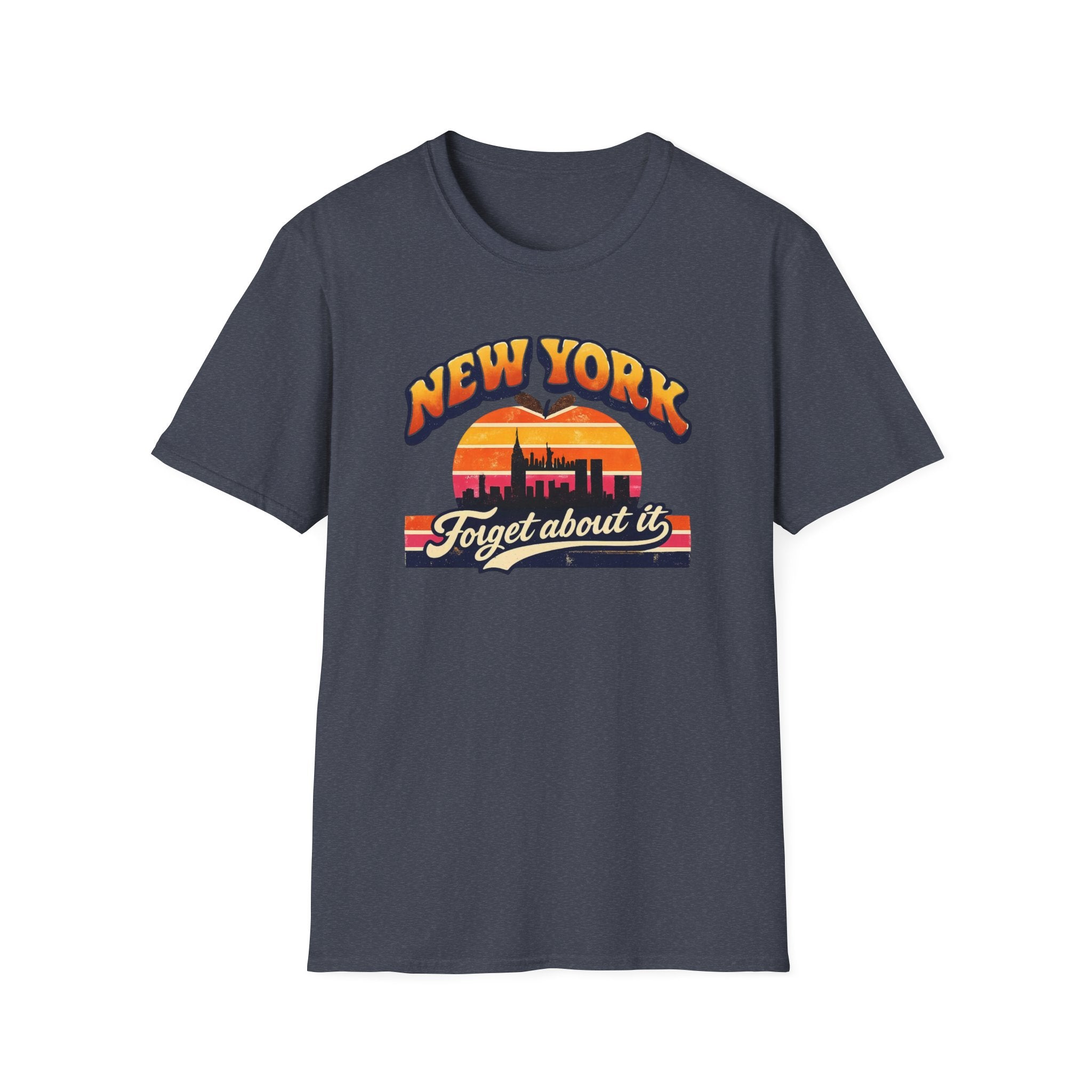 New York "Forget About It" Retro Sunset T-Shirt