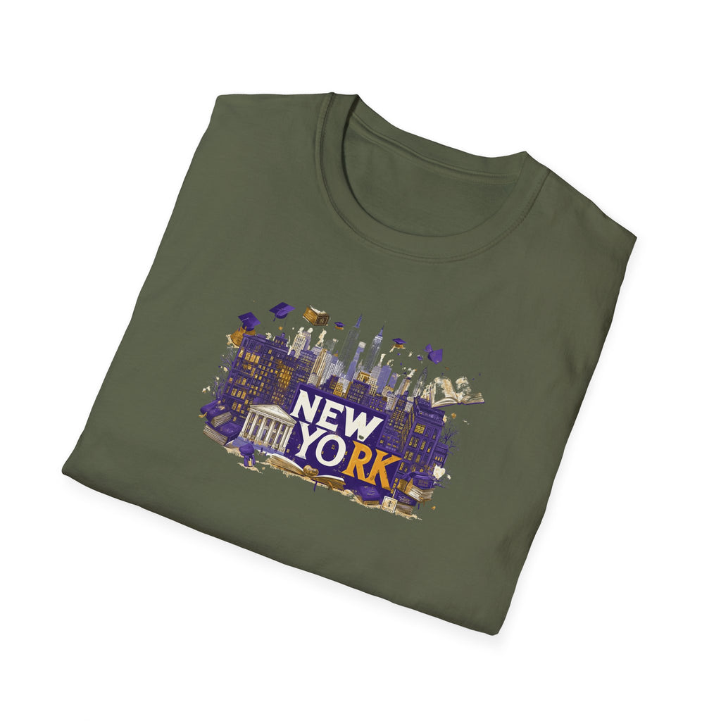 New York Skyline Graphic T-Shirt | Cityscape, Statue of Liberty, Urban Landmarks
