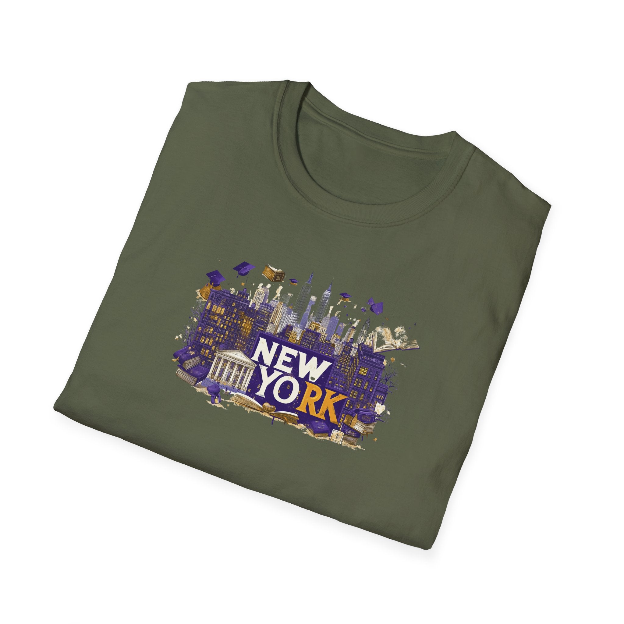 New York Skyline Graphic T-Shirt | Cityscape, Statue of Liberty, Urban Landmarks