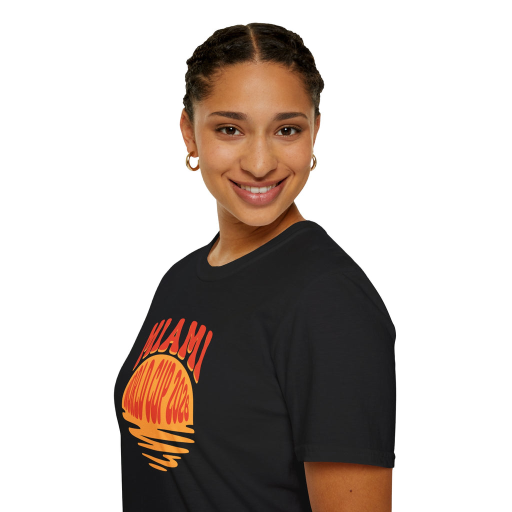 Miami World Cup 2026 T-Shirt – Retro Sunset Soccer Tee
