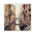Venetian Canal Watercolor Canvas Print