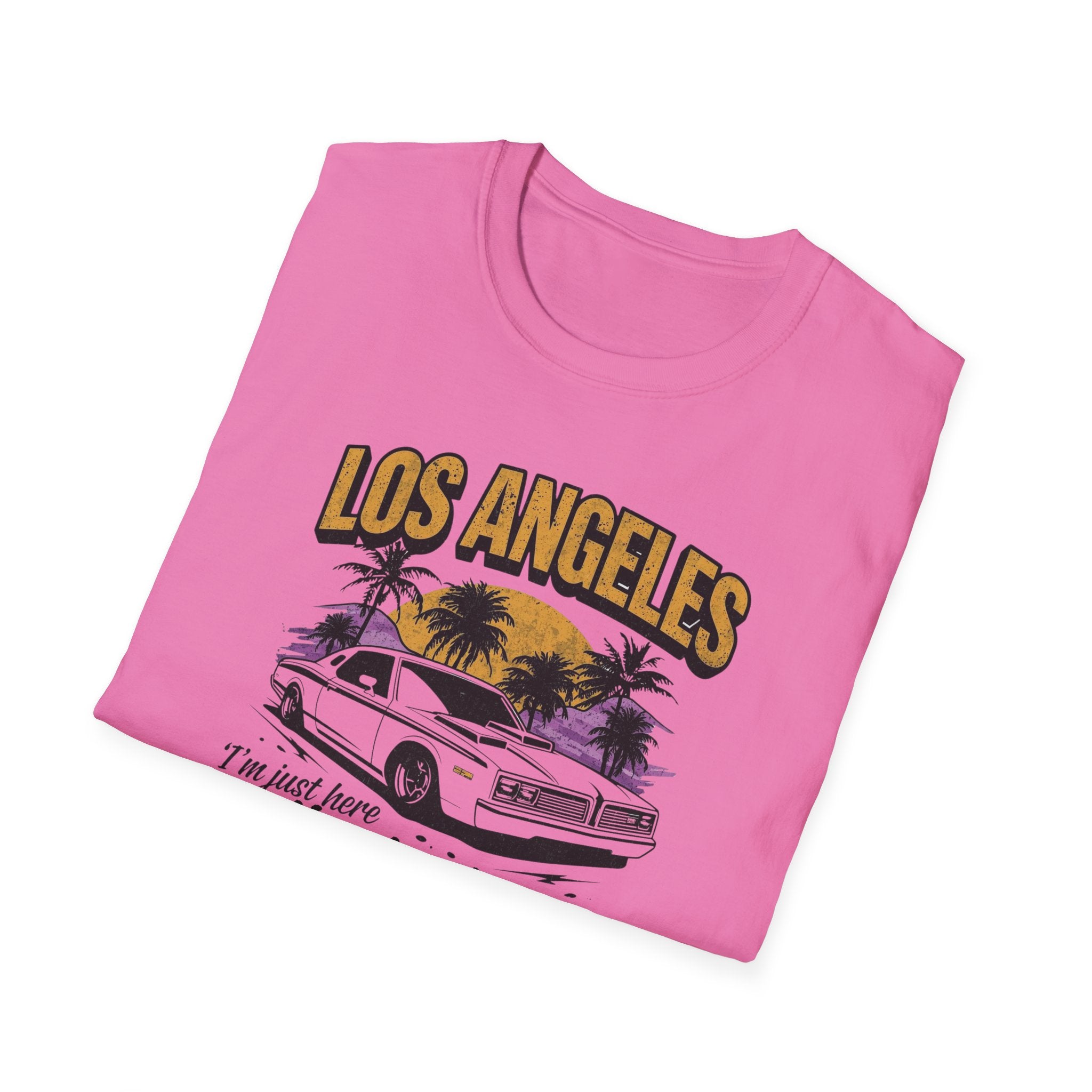 Los Angeles Retro Car T-Shirt — "For the Street Cred" Vintage Sunset Tee