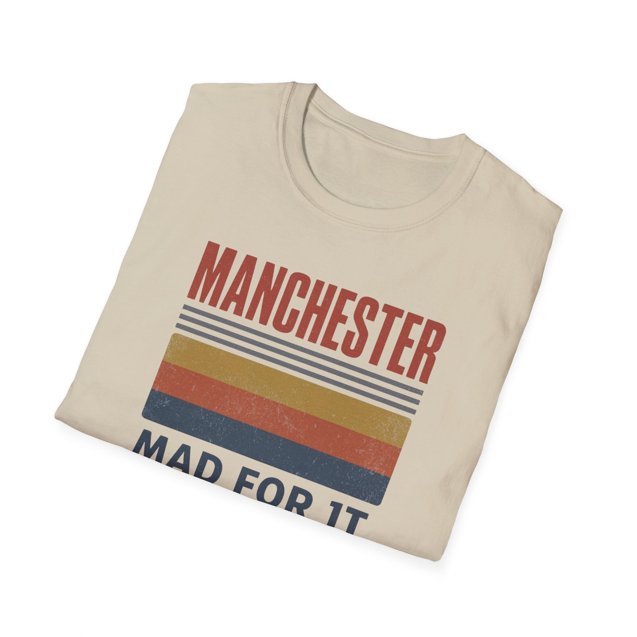Manchester "Mad For It" Retro Stripe T-Shirt