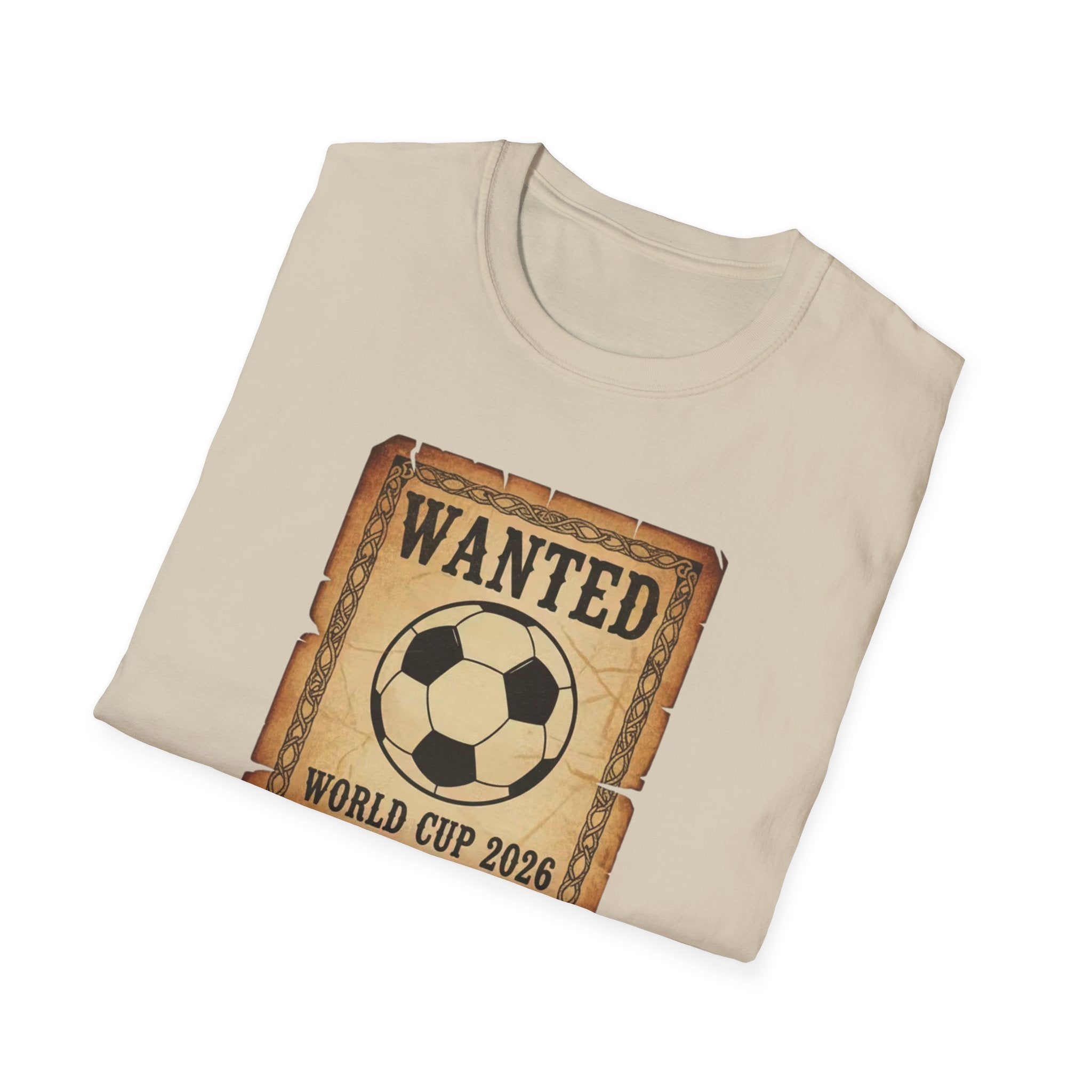 Wanted Soccer Poster T-Shirt — World Cup 2026 Comes to Dallas
