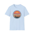 Boston Sunset Skyline T-Shirt — Vintage Retro City Tee