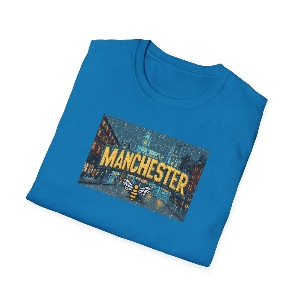 Manchester City Street Scene T-Shirt | Retro Skyline Tee