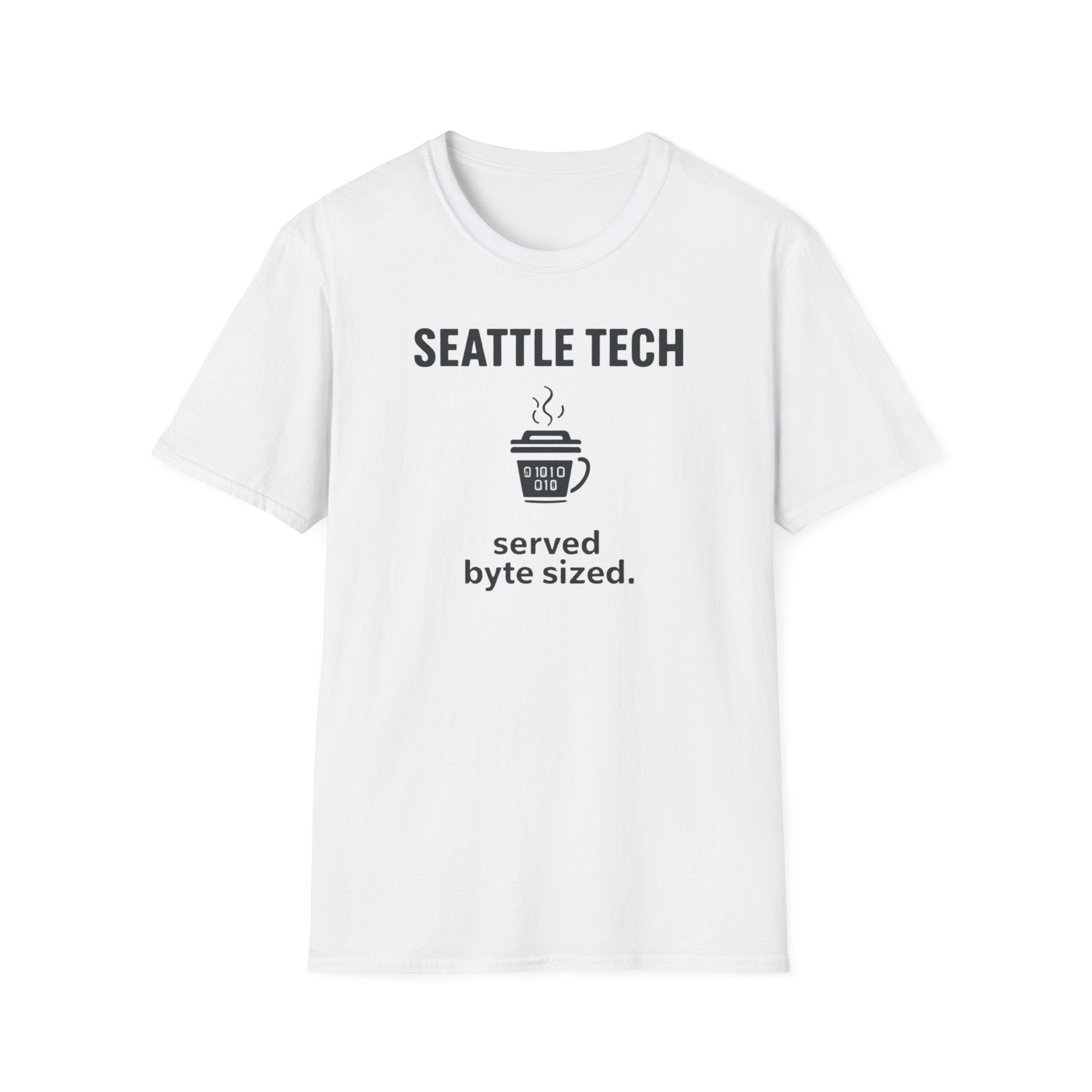 Seattle Tech T-Shirt — "Served Byte Sized" Coffee Cup Design