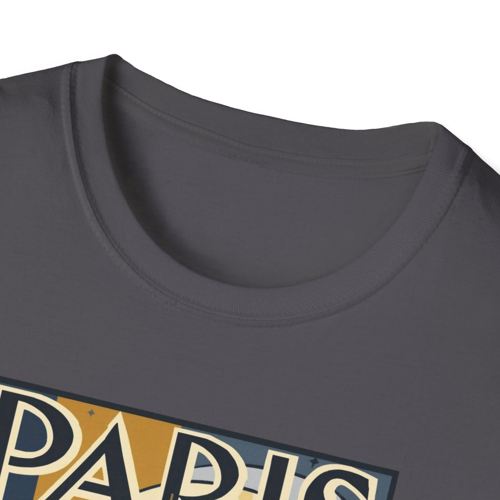 Paris Travel Poster T-Shirt — Retro Art Deco Cityscape Tee