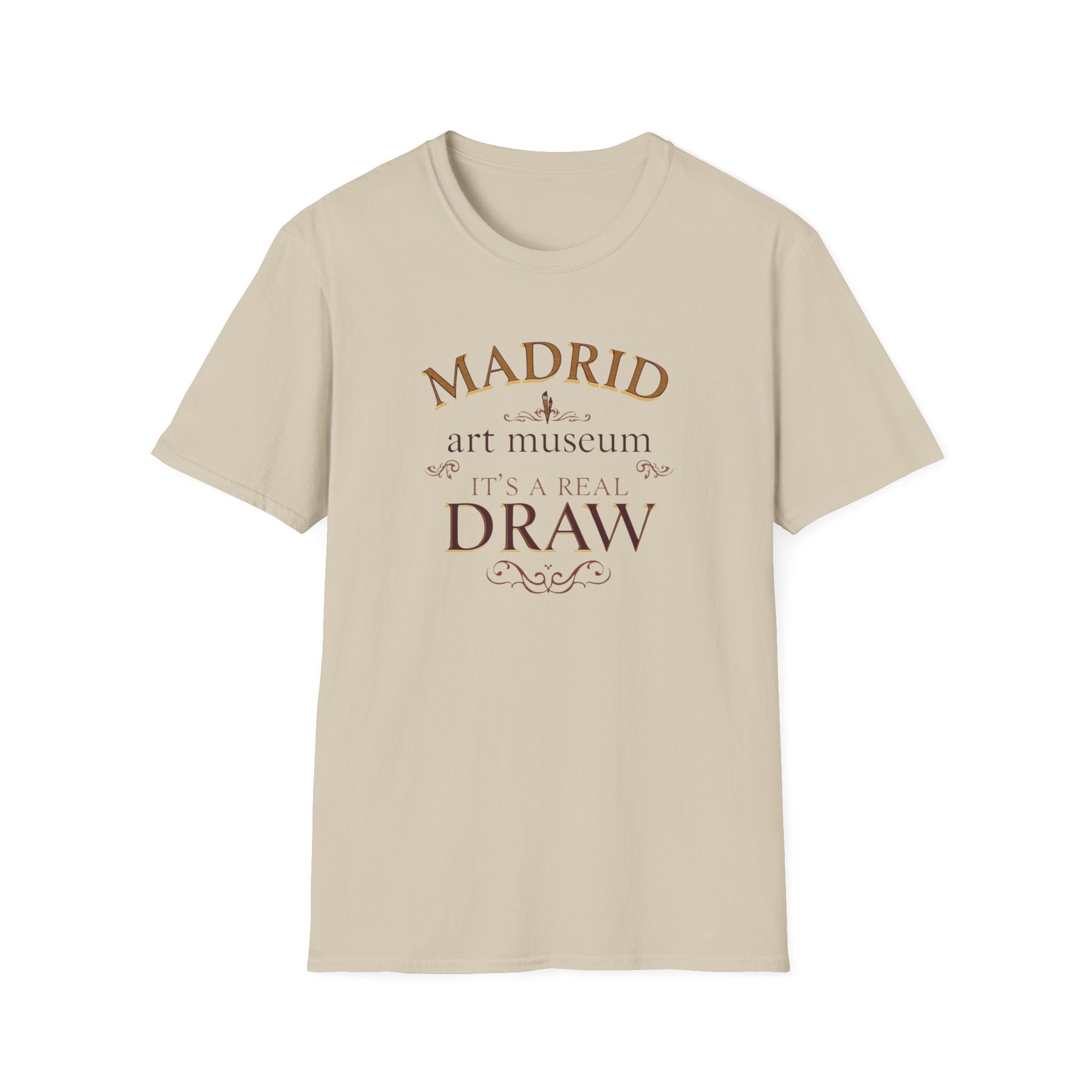 Madrid Art Museum T-Shirt — "It's a Real Draw" Vintage Typography Tee
