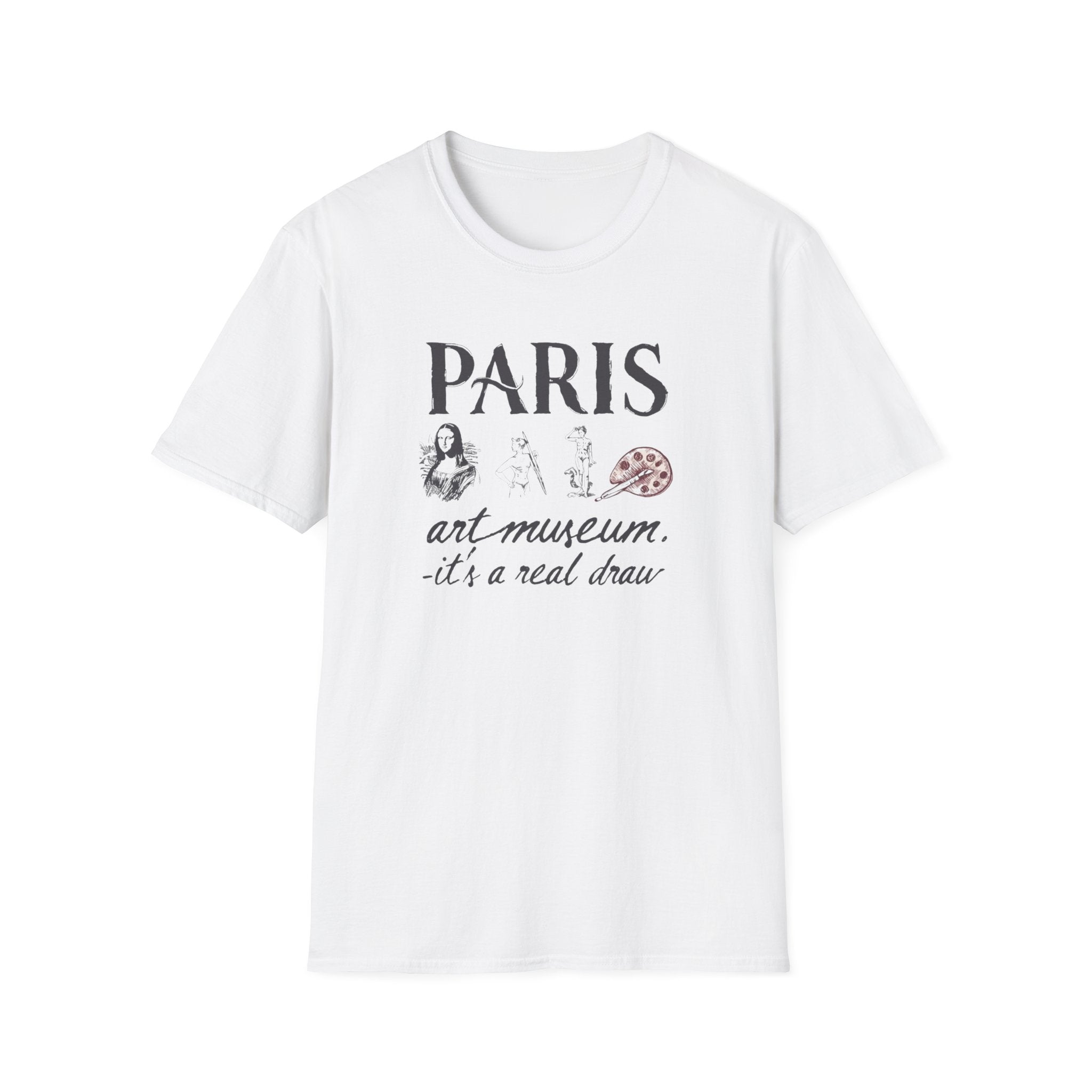 Paris Art Museum T-Shirt — "Paris art museum… it's a real draw" Graphic Tee